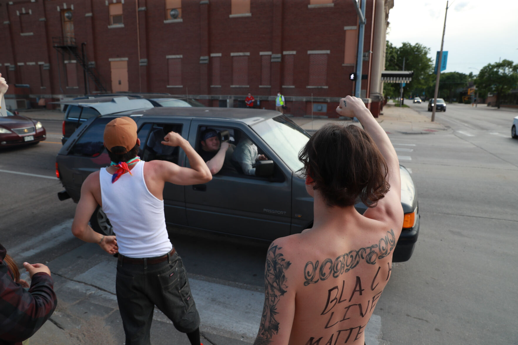 Tuesday night protests in Grand Island